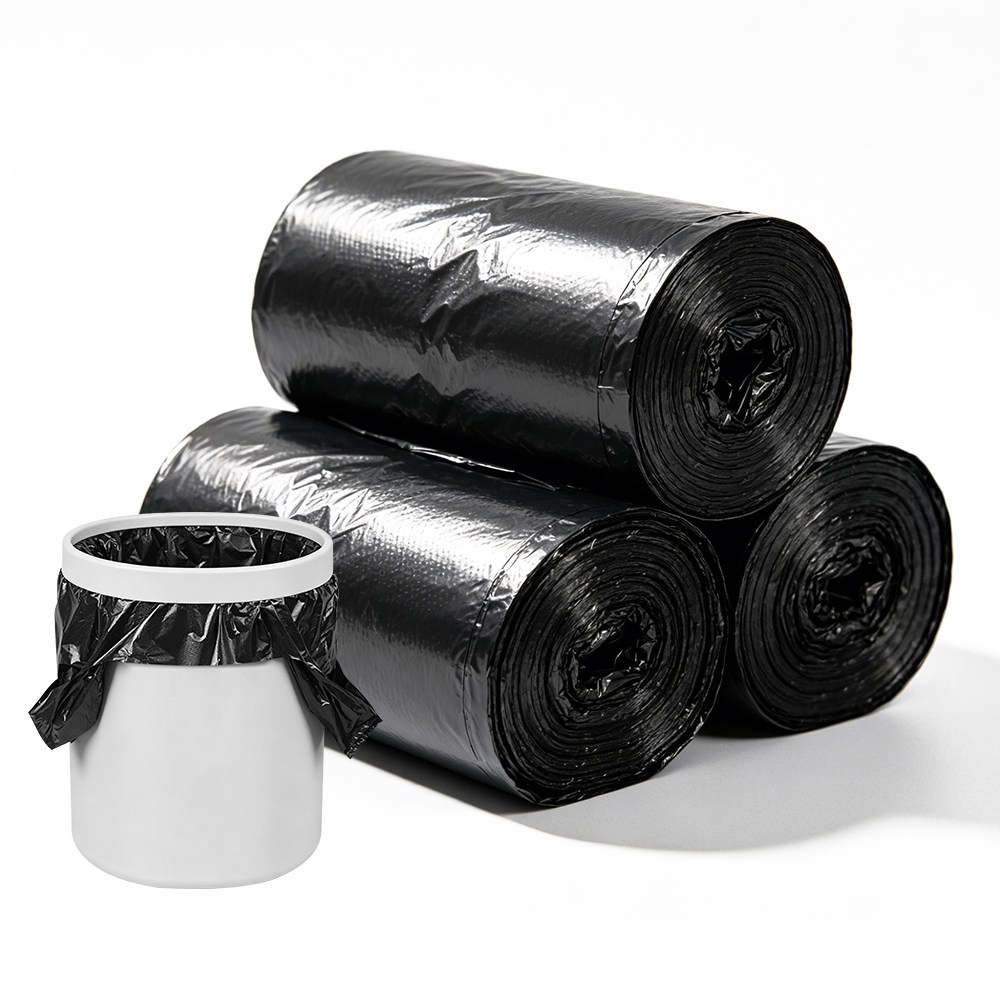 Black Vest-Style Garbage Bags